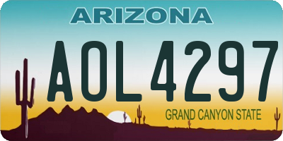 AZ license plate AOL4297