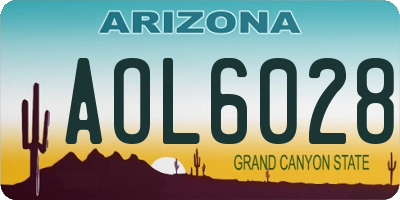 AZ license plate AOL6028