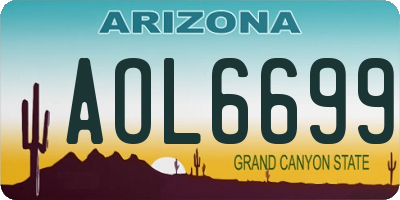 AZ license plate AOL6699