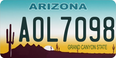 AZ license plate AOL7098