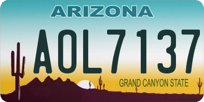 AZ license plate AOL7137