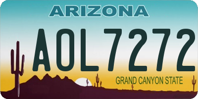 AZ license plate AOL7272