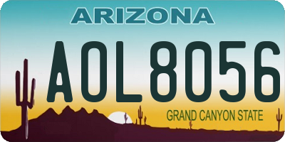 AZ license plate AOL8056
