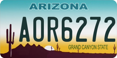 AZ license plate AOR6272