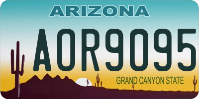 AZ license plate AOR9095