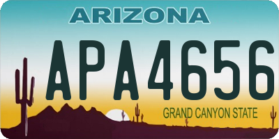 AZ license plate APA4656