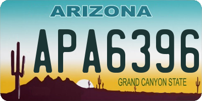 AZ license plate APA6396