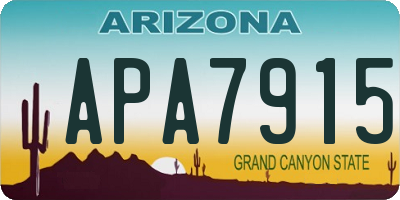 AZ license plate APA7915