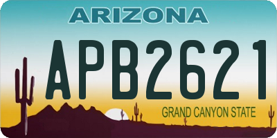 AZ license plate APB2621