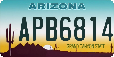 AZ license plate APB6814