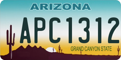 AZ license plate APC1312