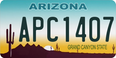 AZ license plate APC1407