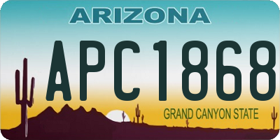 AZ license plate APC1868