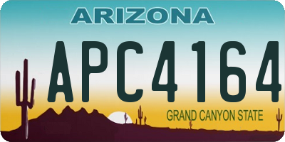 AZ license plate APC4164