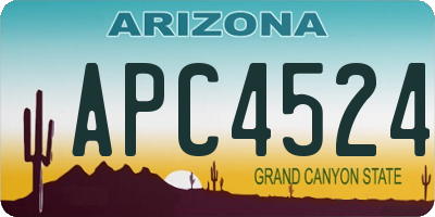 AZ license plate APC4524