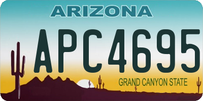 AZ license plate APC4695