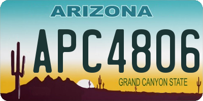 AZ license plate APC4806