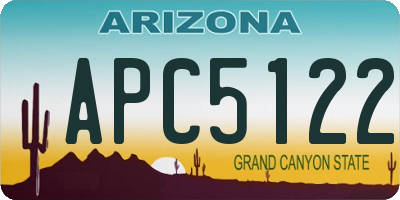 AZ license plate APC5122