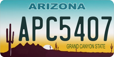 AZ license plate APC5407