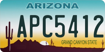 AZ license plate APC5412