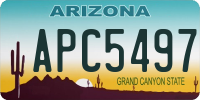 AZ license plate APC5497