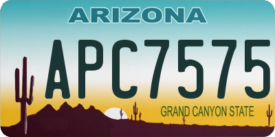AZ license plate APC7575