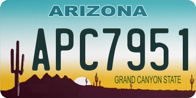 AZ license plate APC7951