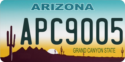 AZ license plate APC9005