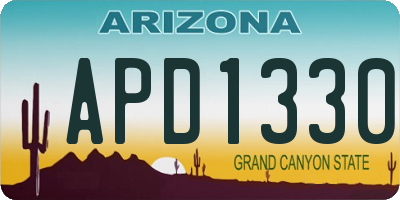 AZ license plate APD1330