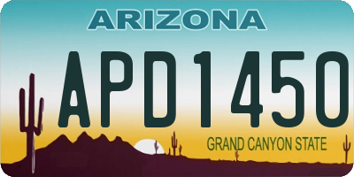 AZ license plate APD1450