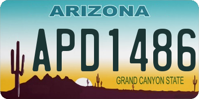 AZ license plate APD1486