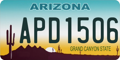 AZ license plate APD1506