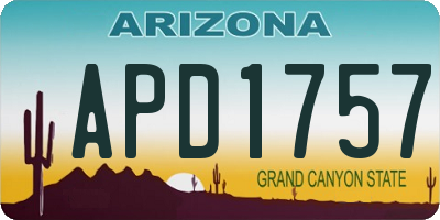 AZ license plate APD1757