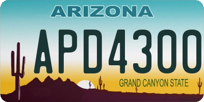 AZ license plate APD4300