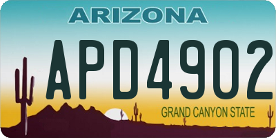 AZ license plate APD4902
