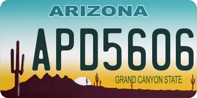 AZ license plate APD5606