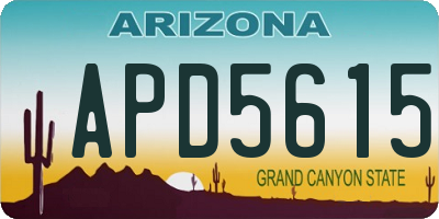 AZ license plate APD5615