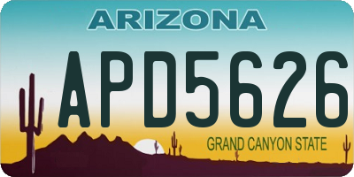 AZ license plate APD5626