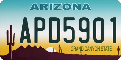 AZ license plate APD5901