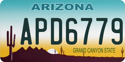 AZ license plate APD6779