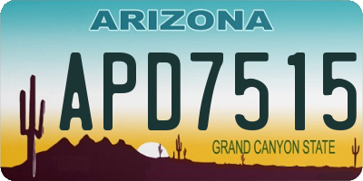 AZ license plate APD7515