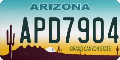 AZ license plate APD7904