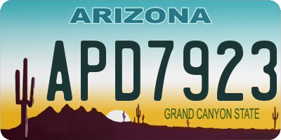 AZ license plate APD7923