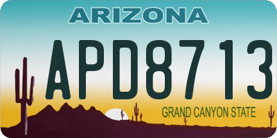 AZ license plate APD8713