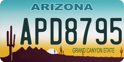 AZ license plate APD8795