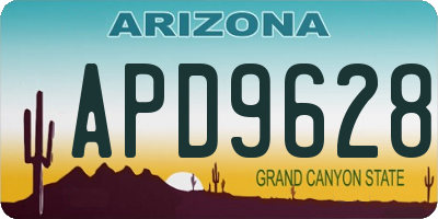 AZ license plate APD9628