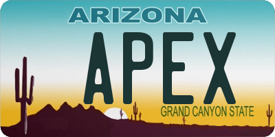 AZ license plate APEX