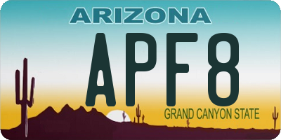 AZ license plate APF8