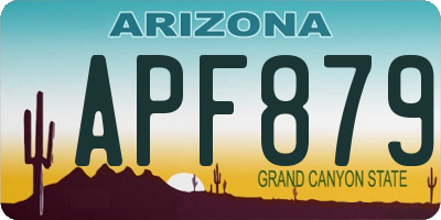 AZ license plate APF879