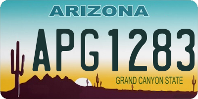 AZ license plate APG1283